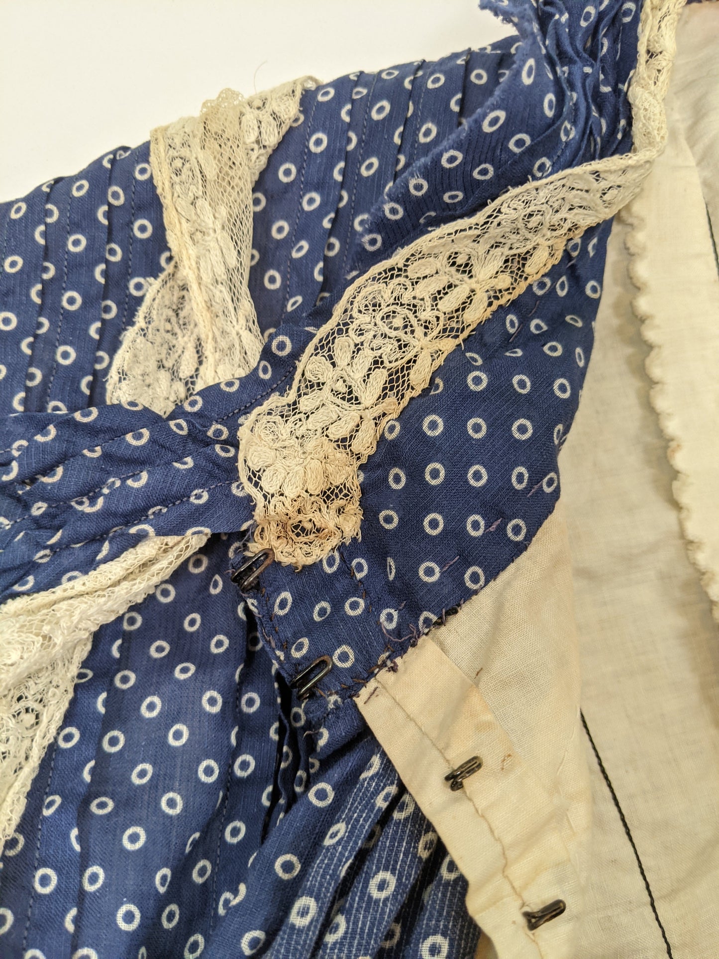 1900s Blue Polka Dot Bodice