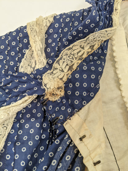 1900s Blue Polka Dot Bodice