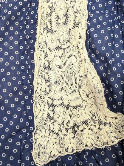 1900s Blue Polka Dot Bodice