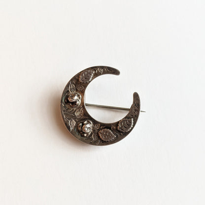 1885 Sterling Silver Moon Brooch