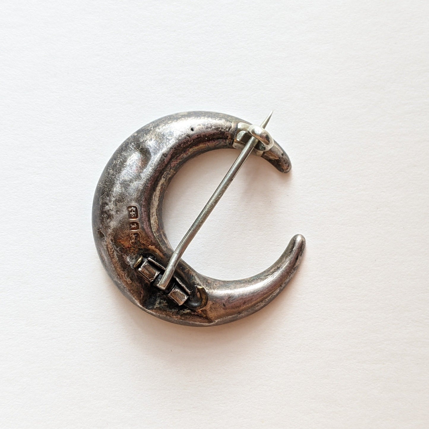1885 Sterling Silver Moon Brooch