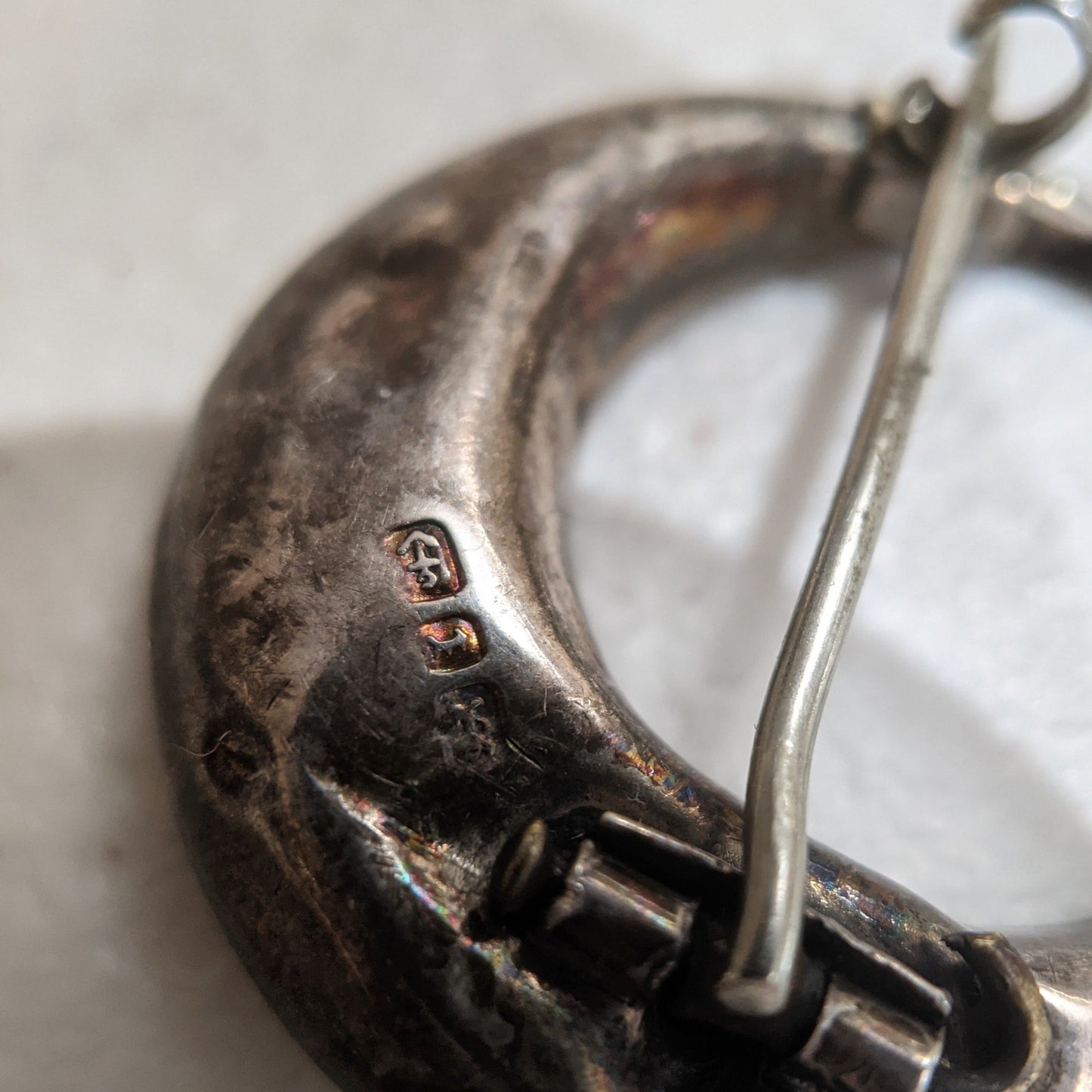 1885 Sterling Silver Moon Brooch