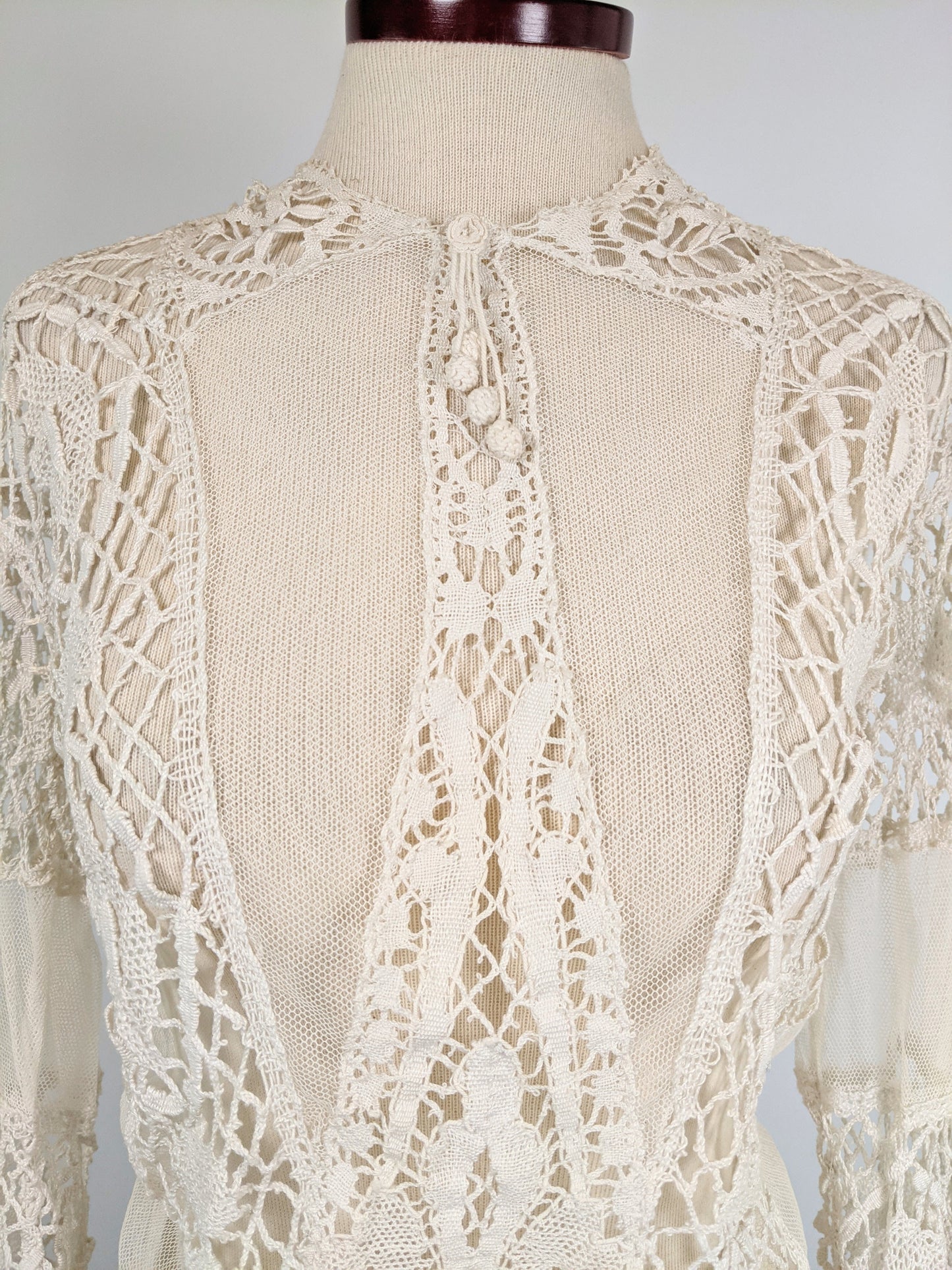 1900s White Lace Blouse