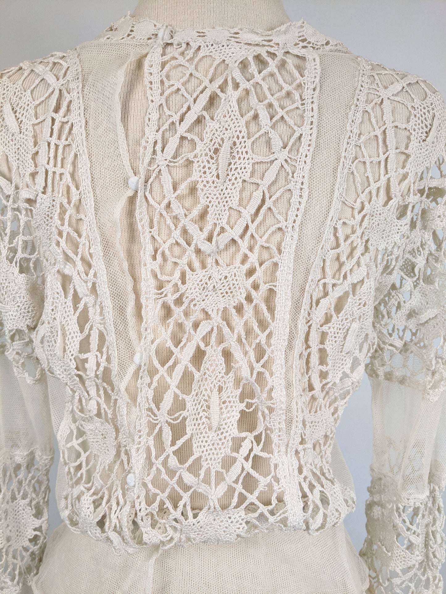 1900s White Lace Blouse