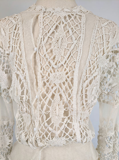 1900s White Lace Blouse