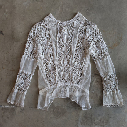 1900s White Lace Blouse