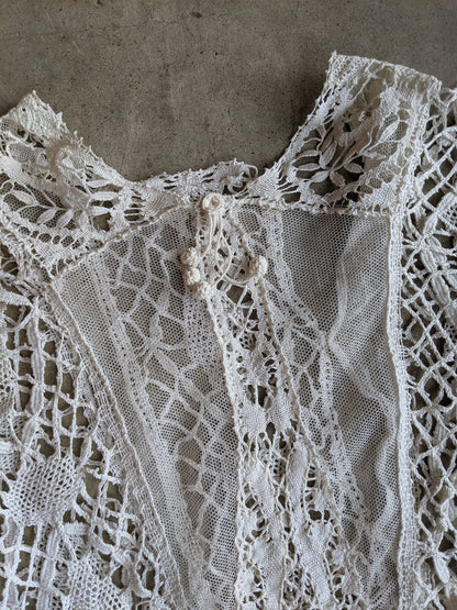 1900s White Lace Blouse