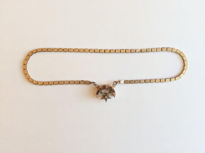 Late 19th C Book Chain Celestial Necklace
