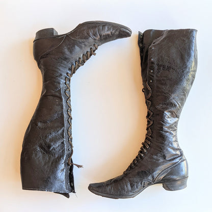 1890s Cycling Boots | Sz 4-5