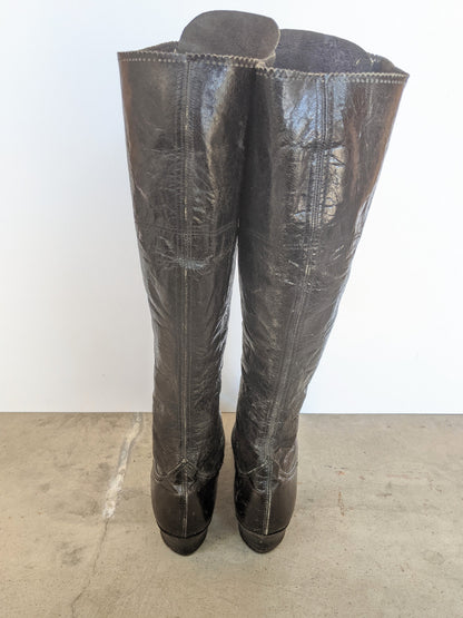 1890s Cycling Boots | Sz 4-5