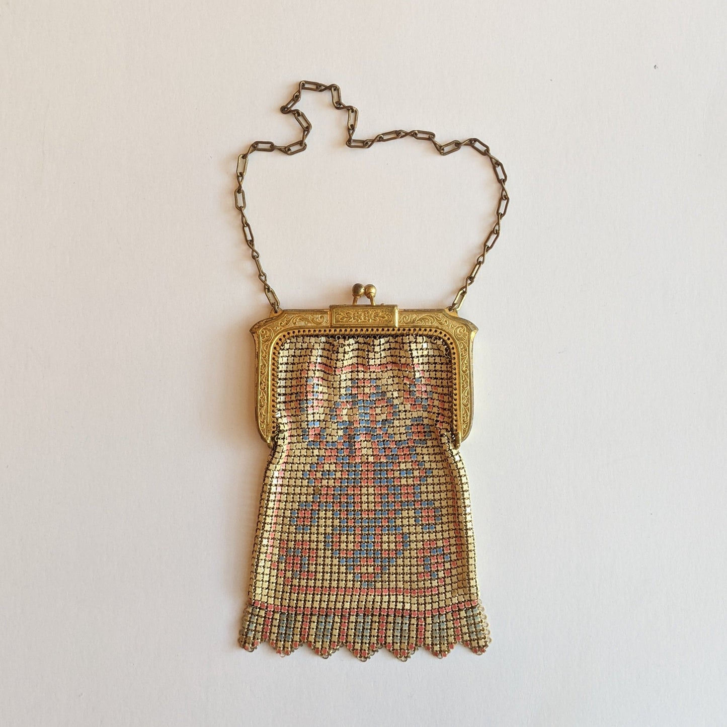 Art Deco Whiting & Davis Enameled Purse