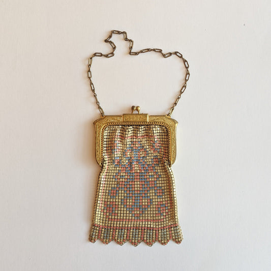 Art Deco Whiting & Davis Enameled Purse