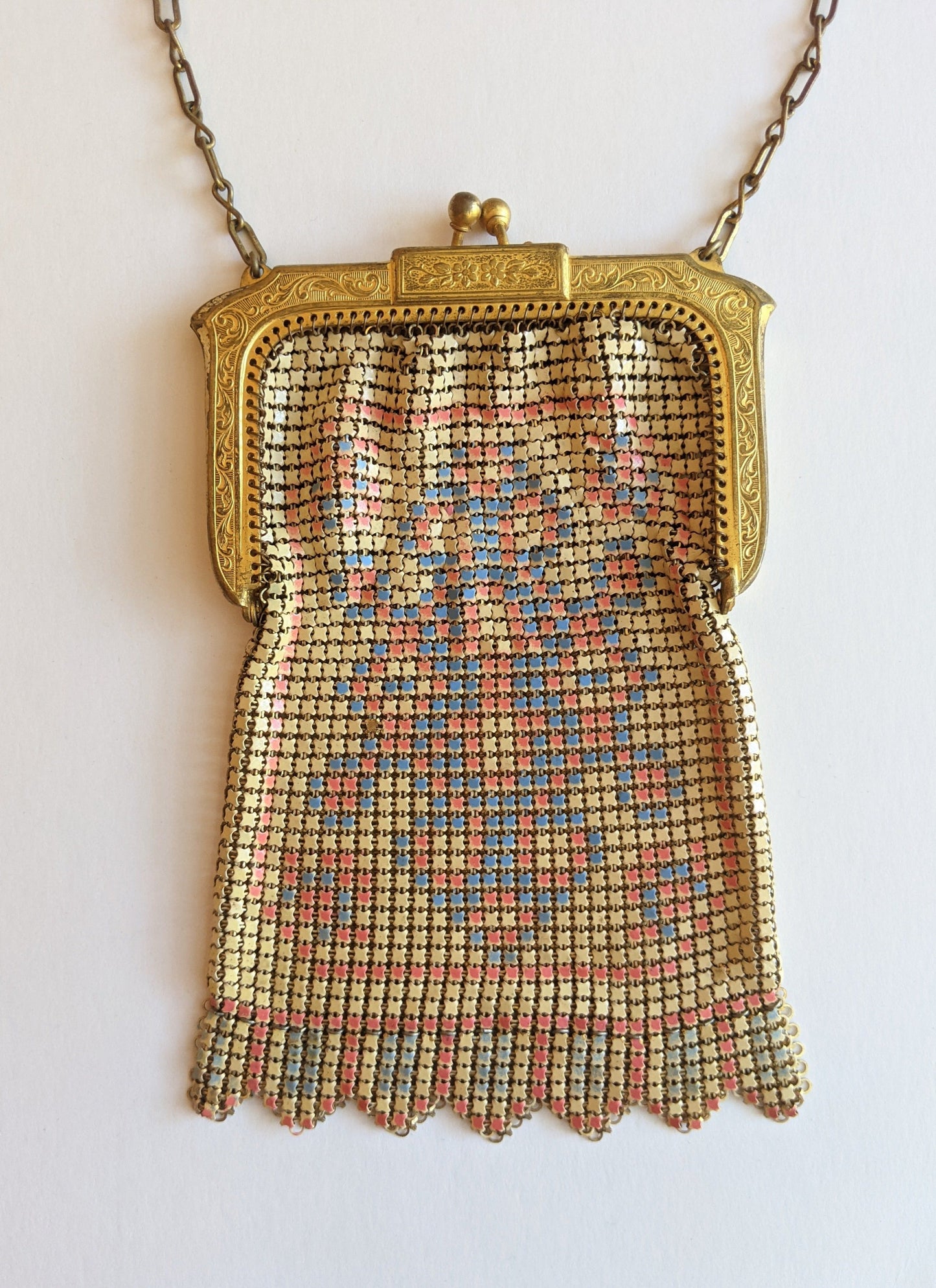 Art Deco Whiting & Davis Enameled Purse