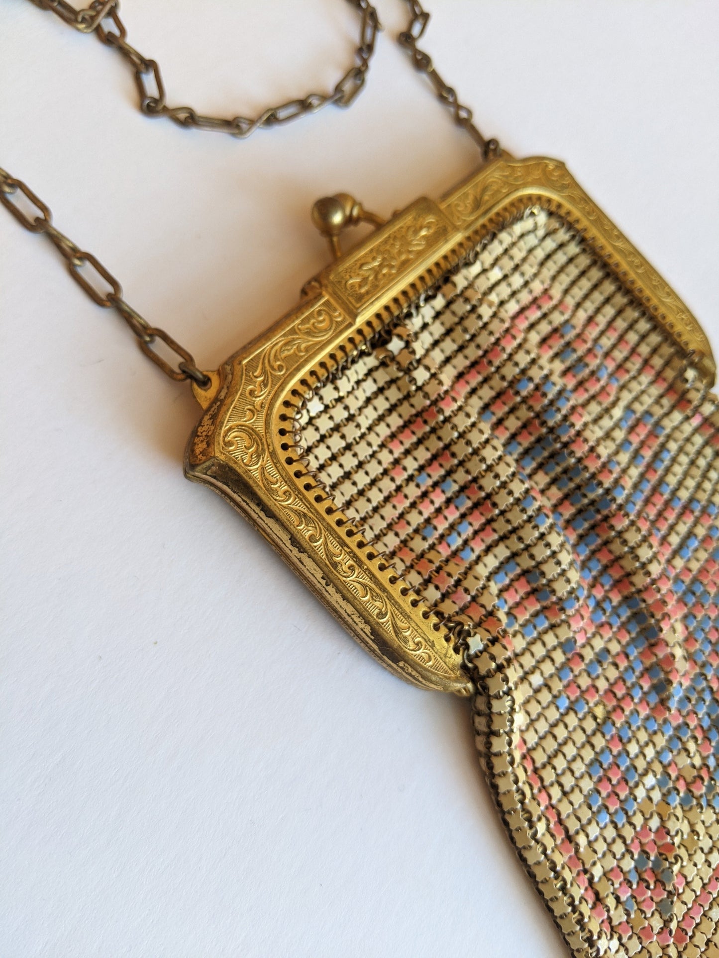 Art Deco Whiting & Davis Enameled Purse