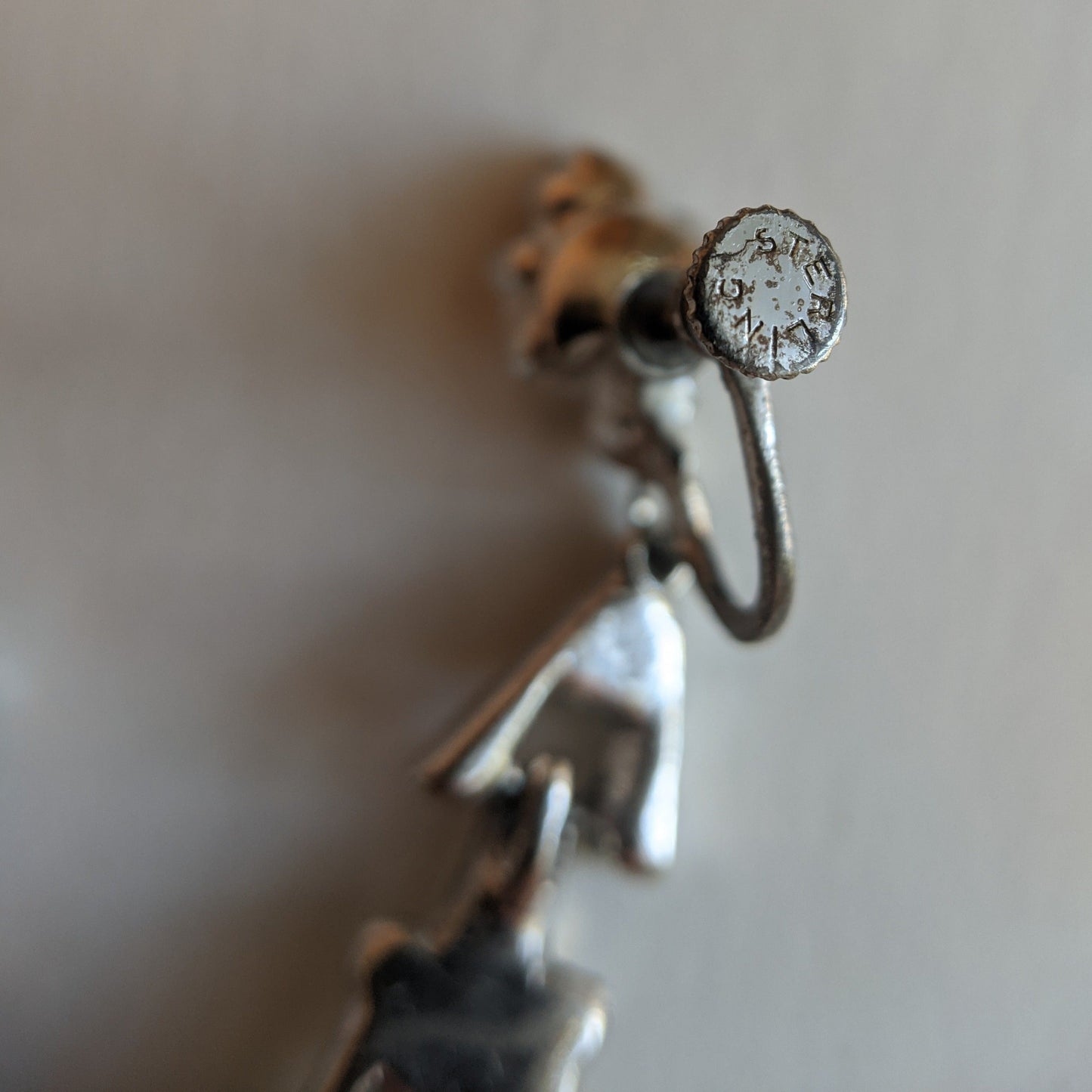 Art Deco Sterling Silver Chandelier Earrings