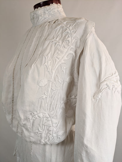 1900s Thistle Linen Dress