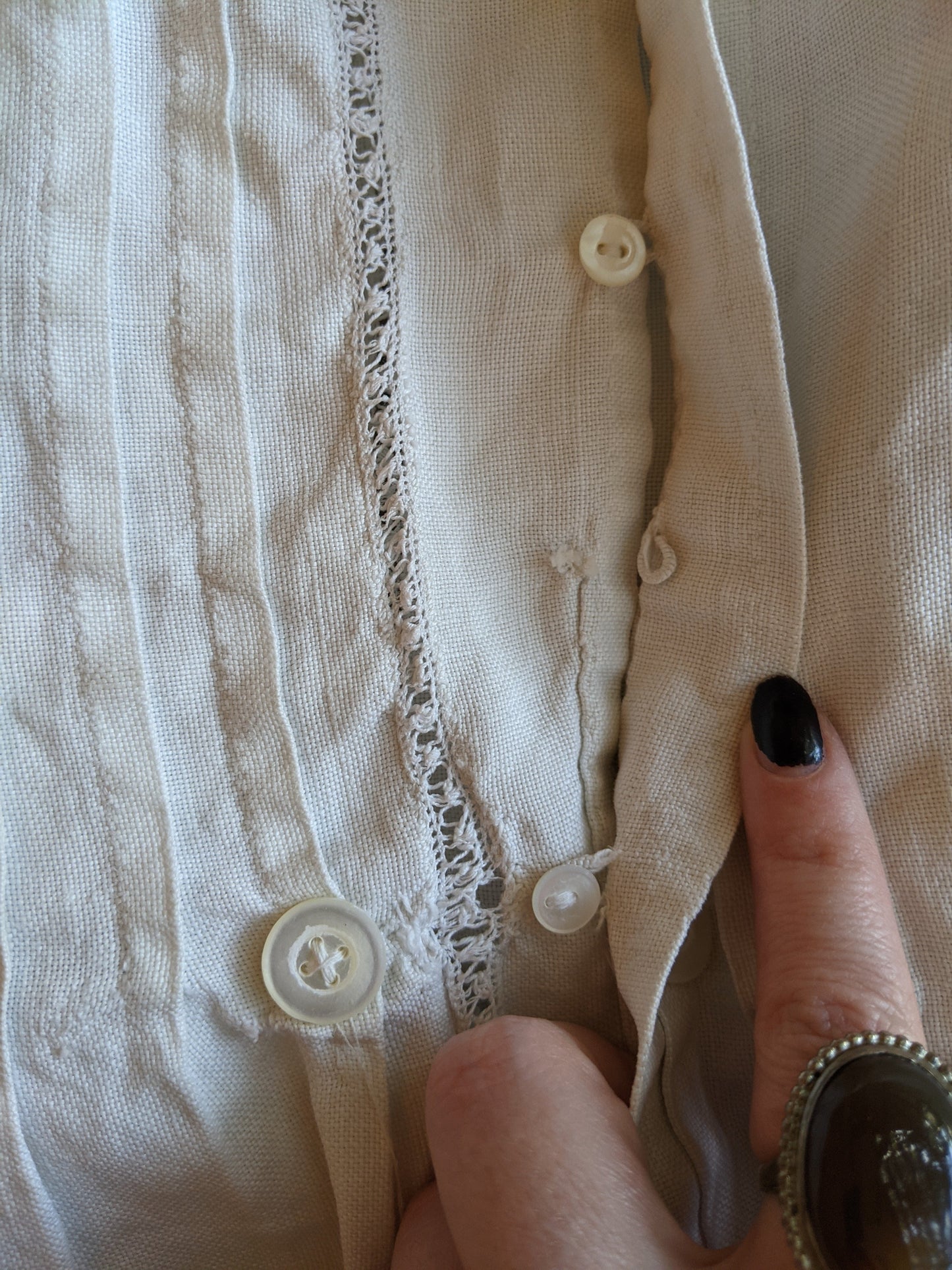1900s Thistle Linen Dress