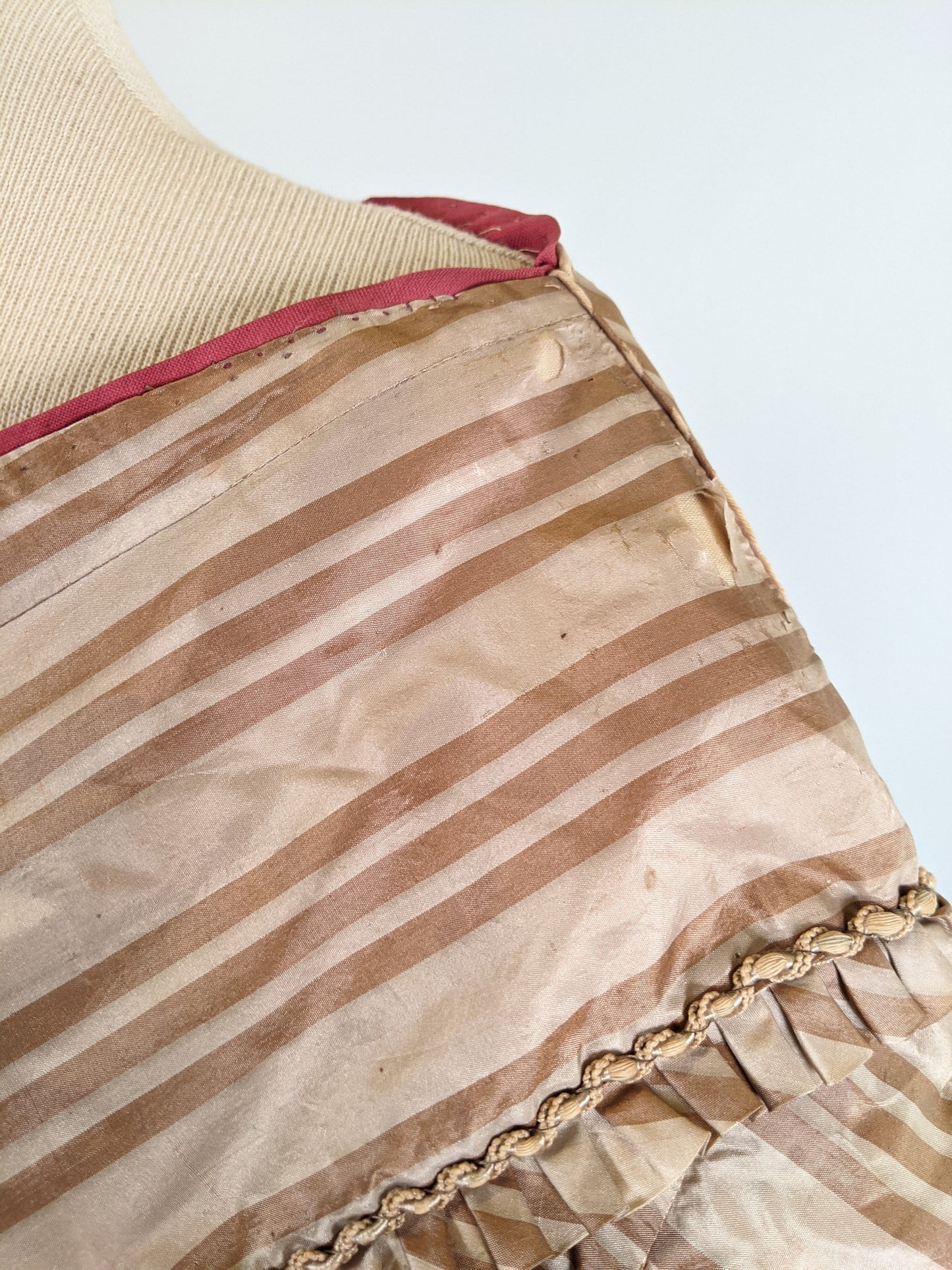 Romantic Era Gold Silk Evening Gown