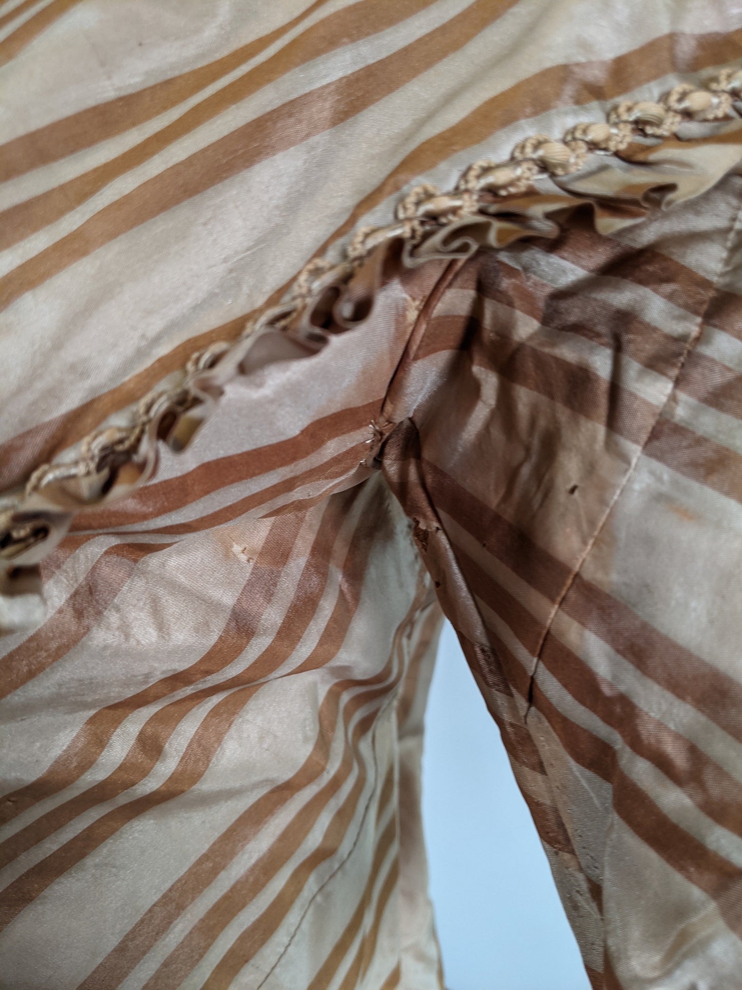 Romantic Era Gold Silk Evening Gown