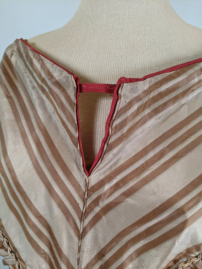 Romantic Era Gold Silk Evening Gown