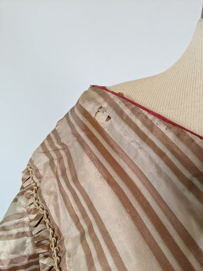 Romantic Era Gold Silk Evening Gown
