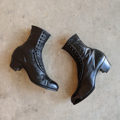 1910s Side Button Boots | Sz 6.5