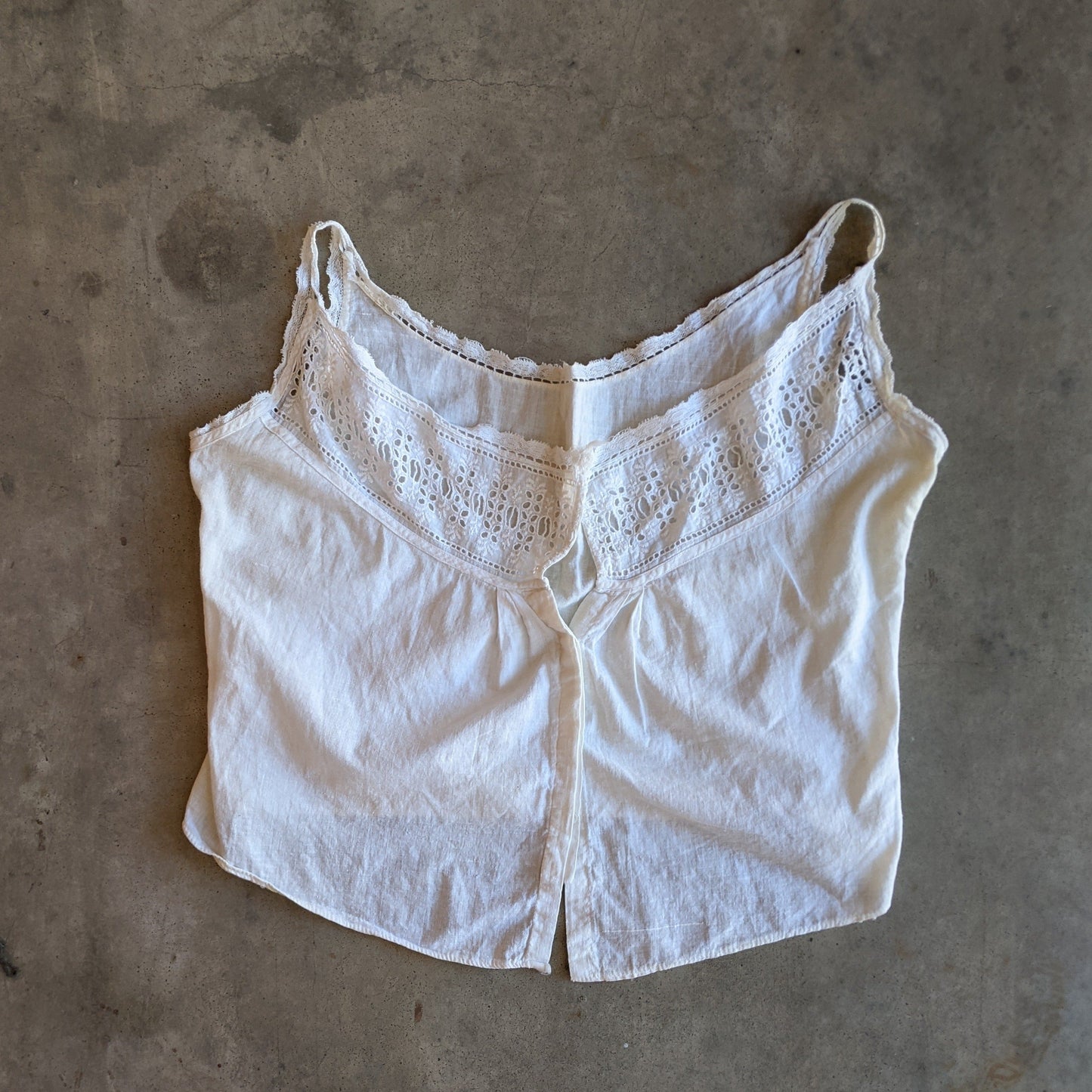 Late 1910s-Early 1920s Cotton Camisole / Corset Cover