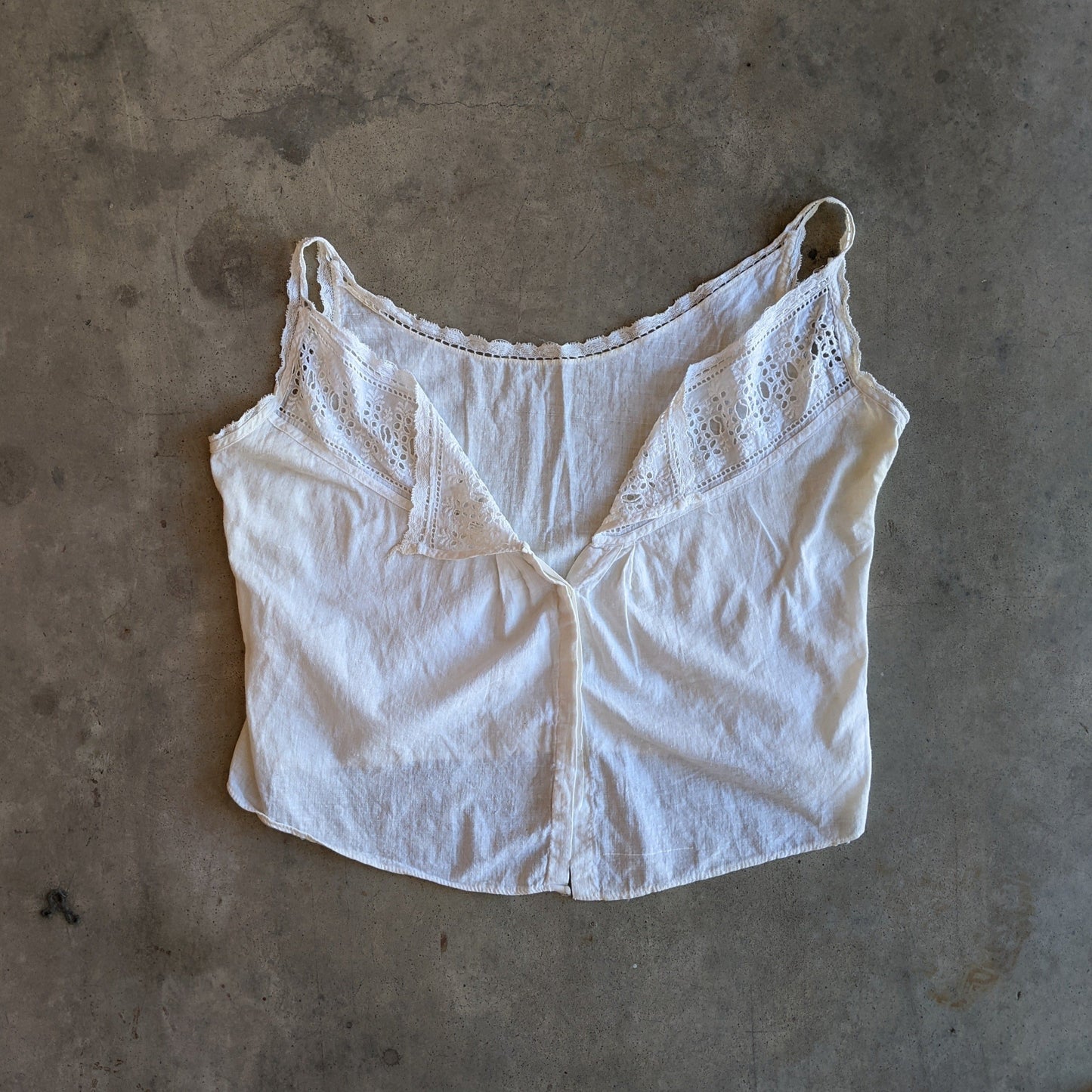 Late 1910s-Early 1920s Cotton Camisole / Corset Cover
