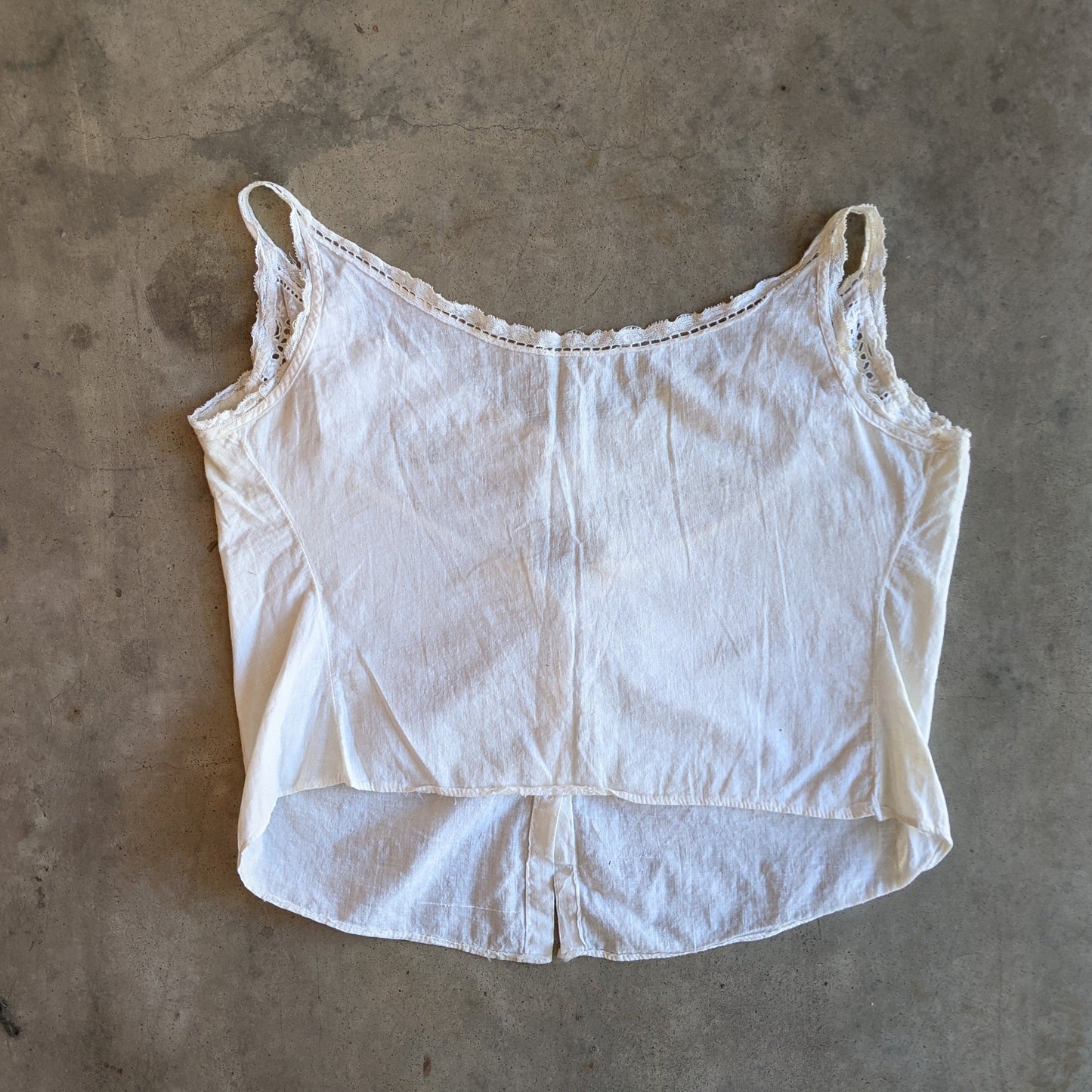 Late 1910s-Early 1920s Cotton Camisole / Corset Cover