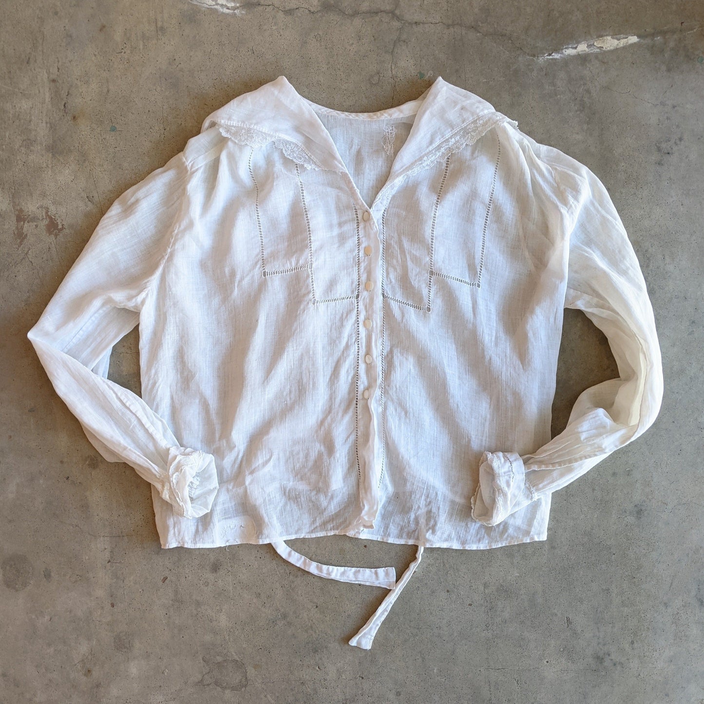 Late 1910s-Early 1920s Cotton Blouse