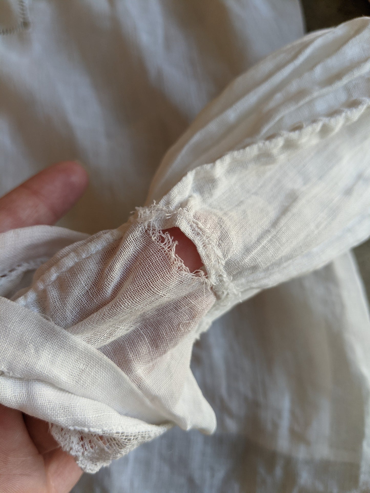 Late 1910s-Early 1920s Cotton Blouse