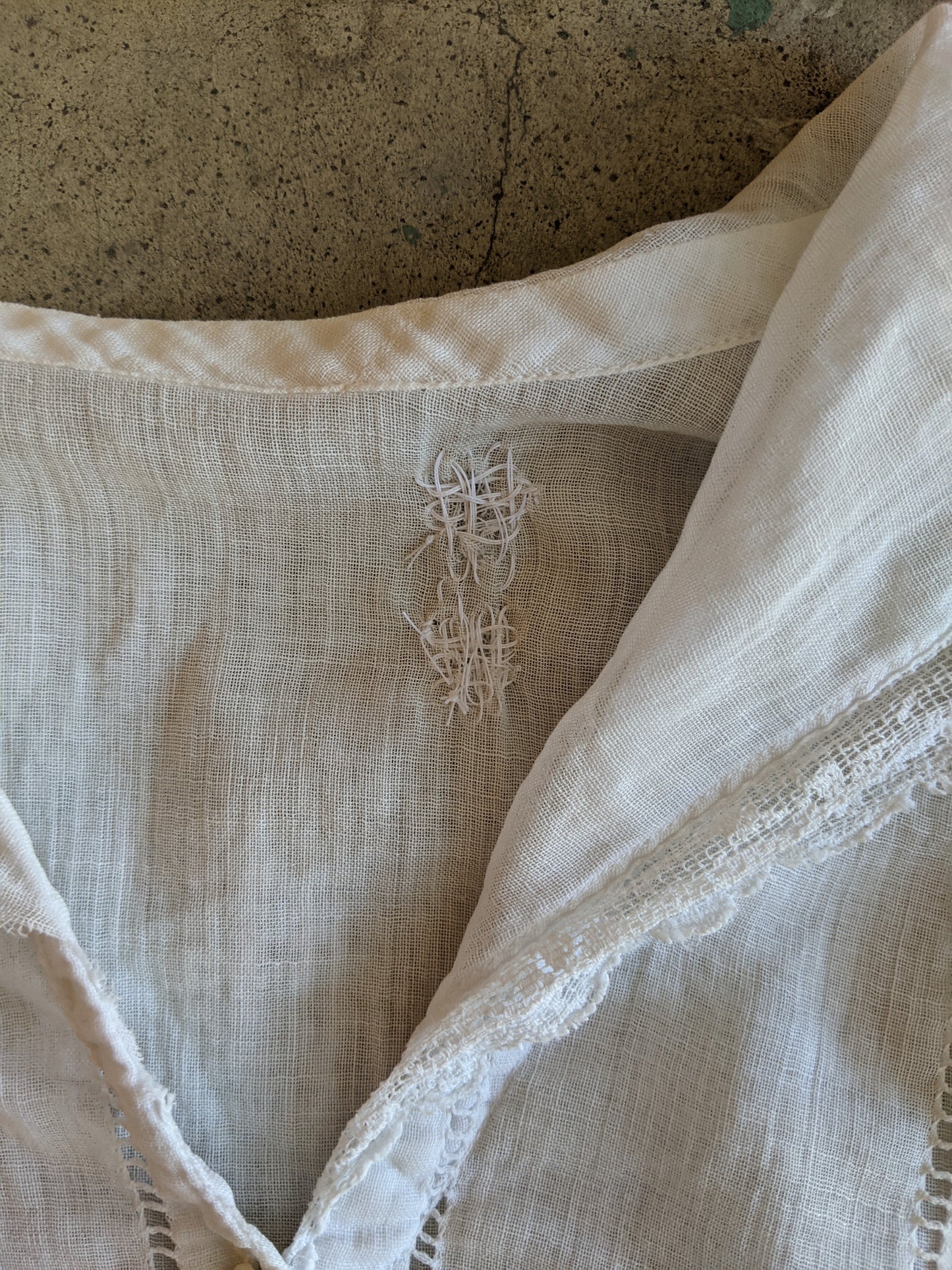 Late 1910s-Early 1920s Cotton Blouse