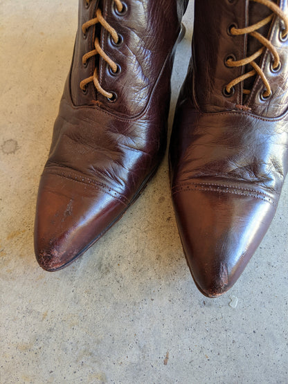 Late 1910s-Early 1920s Brown Boots | Approx Sz 7