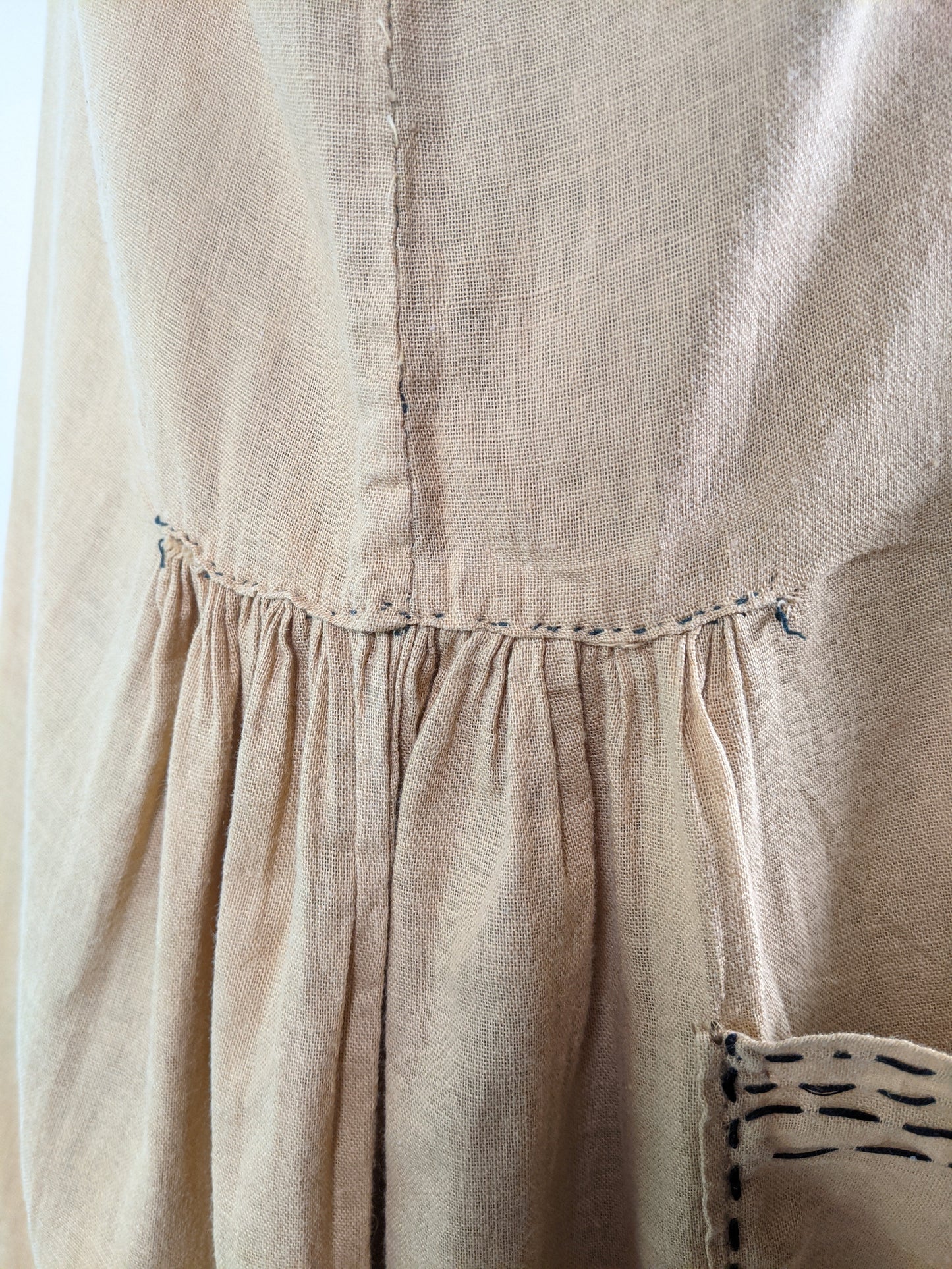 1920s Embroidered Handmade Dress | Sz L