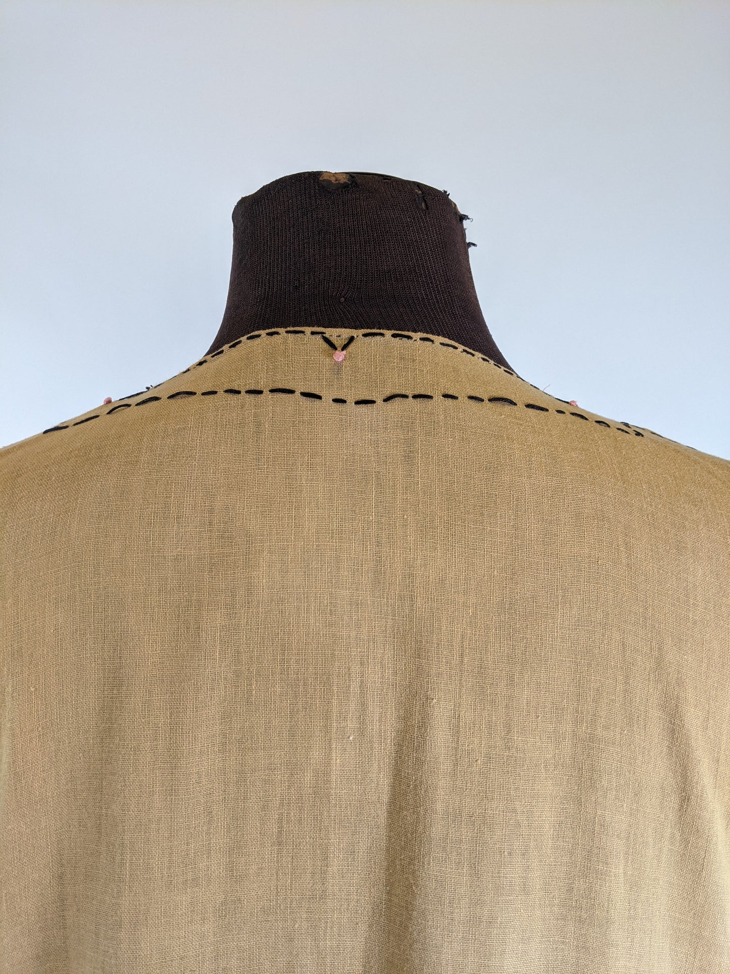1920s Embroidered Handmade Dress | Sz L