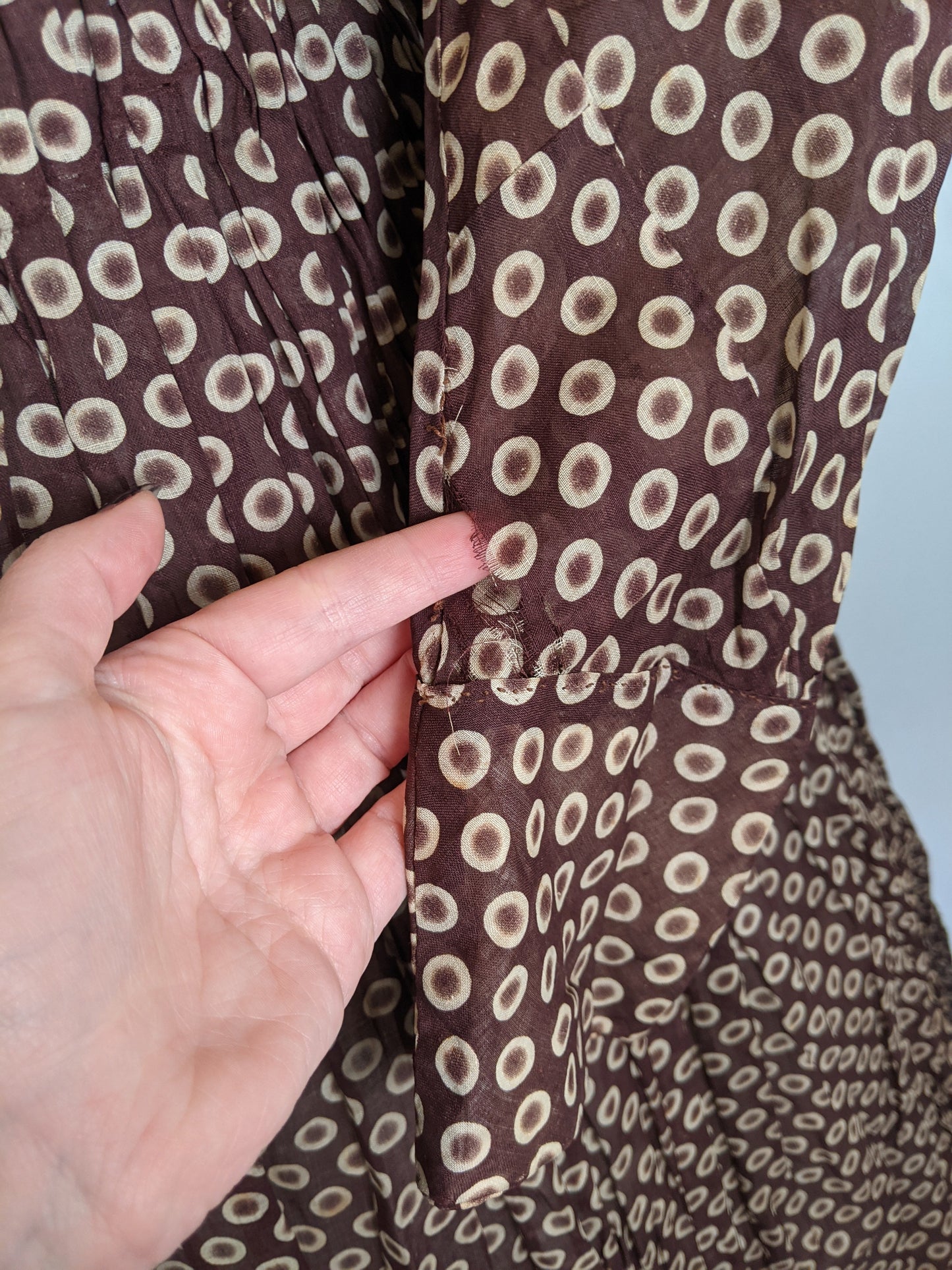 1840s-50s Printed Cotton Dress