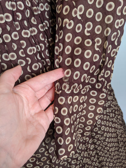 1840s-50s Printed Cotton Dress