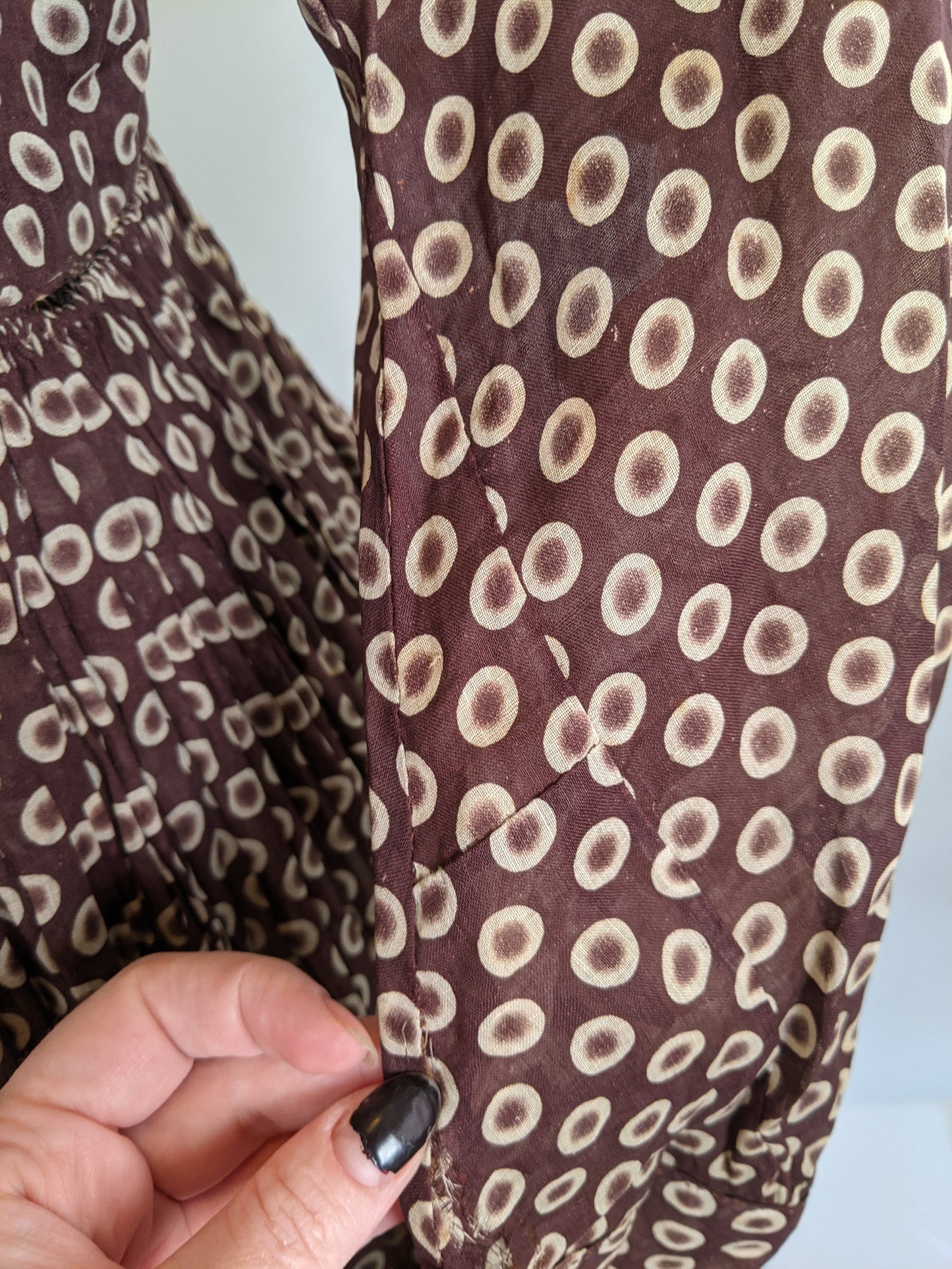 1840s-50s Printed Cotton Dress