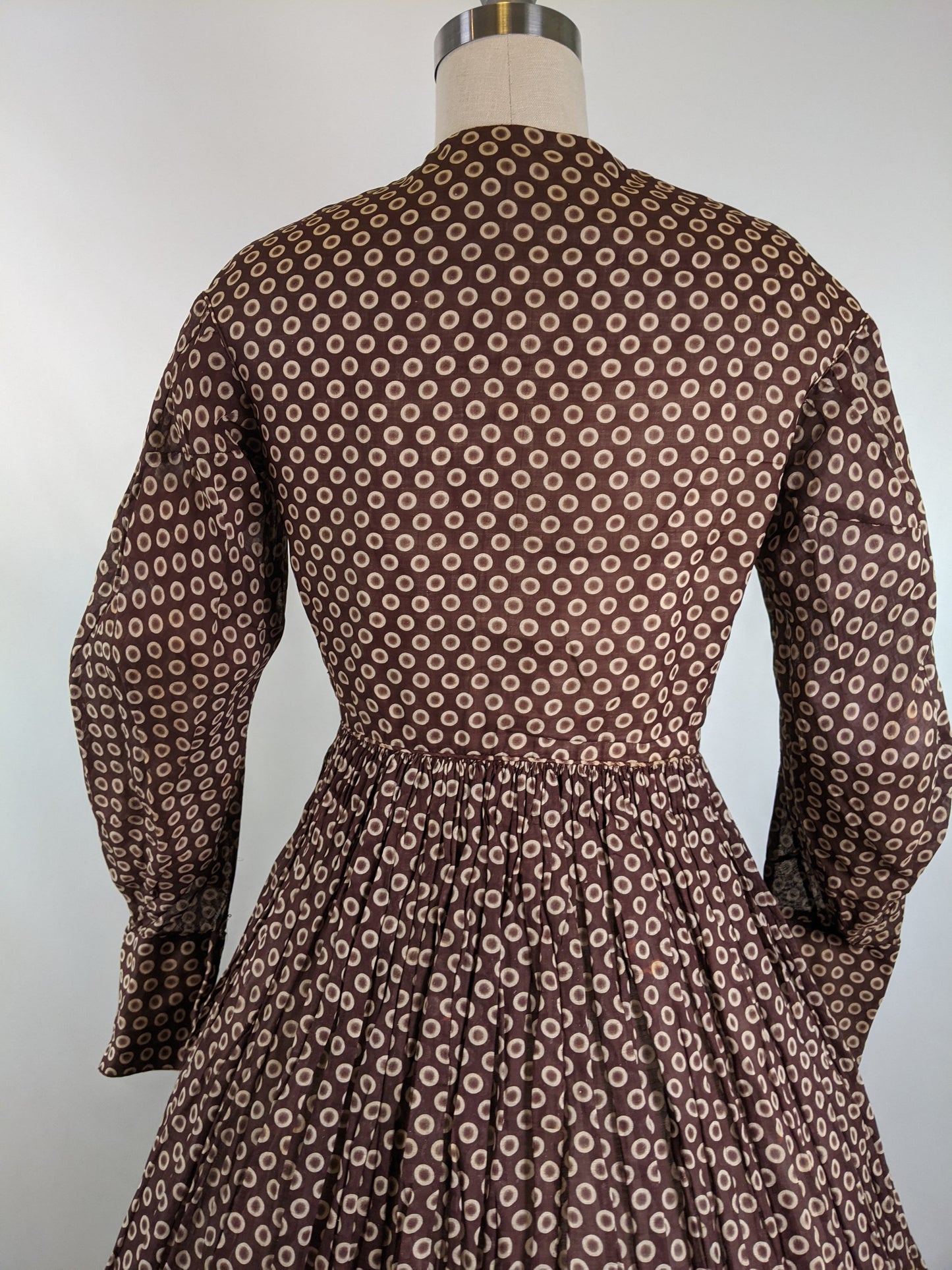 1840s-50s Printed Cotton Dress