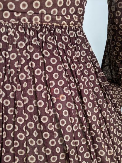 1840s-50s Printed Cotton Dress