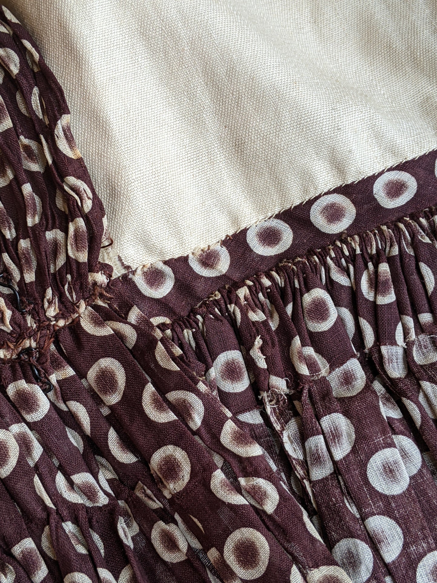 1840s-50s Printed Cotton Dress