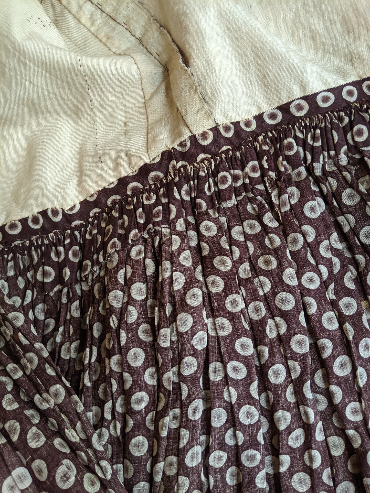 1840s-50s Printed Cotton Dress