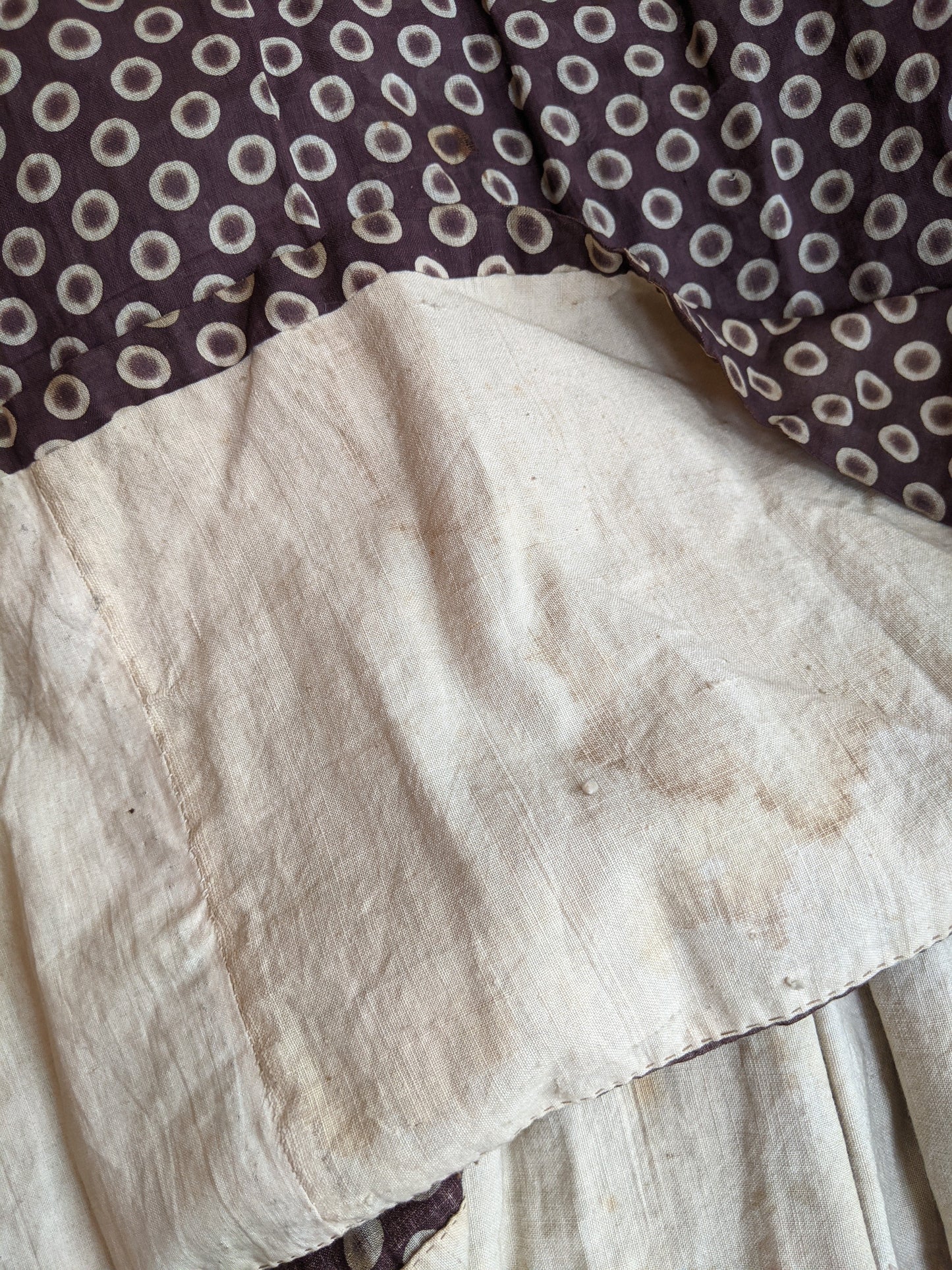 1840s-50s Printed Cotton Dress