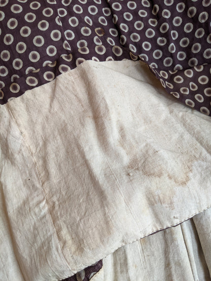 1840s-50s Printed Cotton Dress