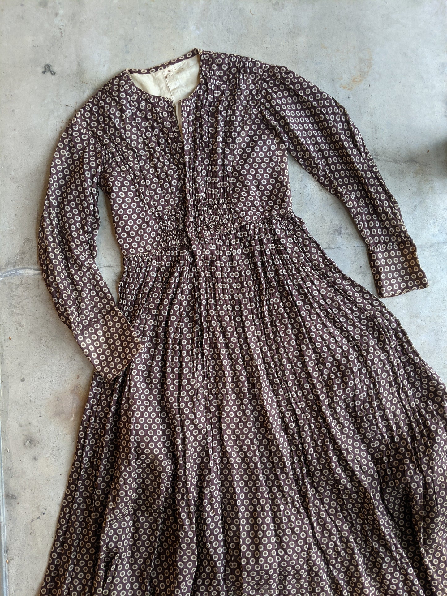 1840s-50s Printed Cotton Dress