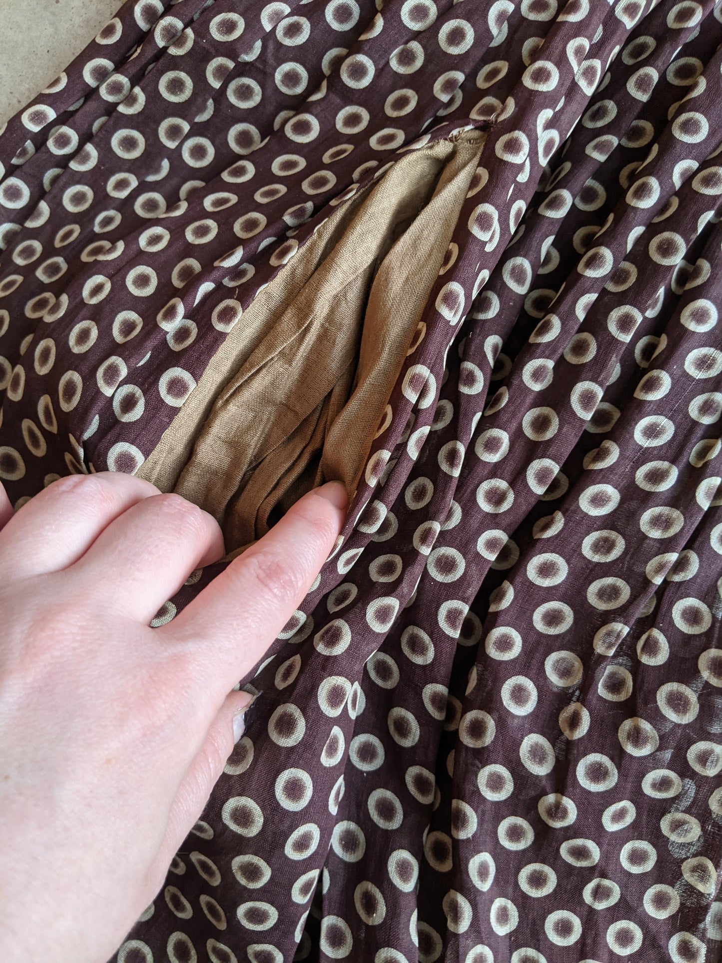 1840s-50s Printed Cotton Dress