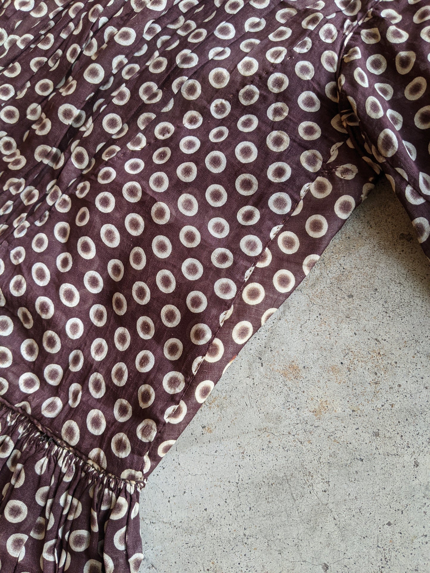 1840s-50s Printed Cotton Dress