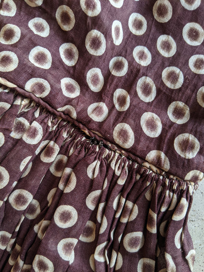 1840s-50s Printed Cotton Dress