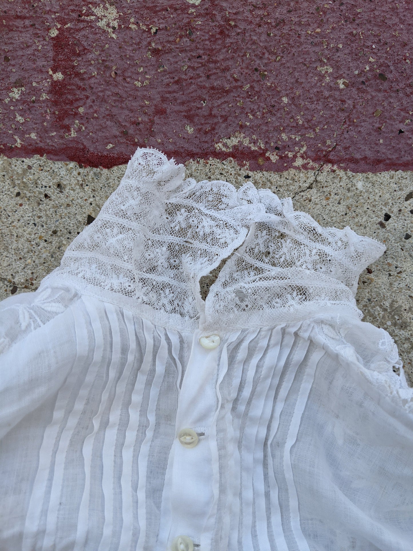 1900s White Lace Shirtwaist