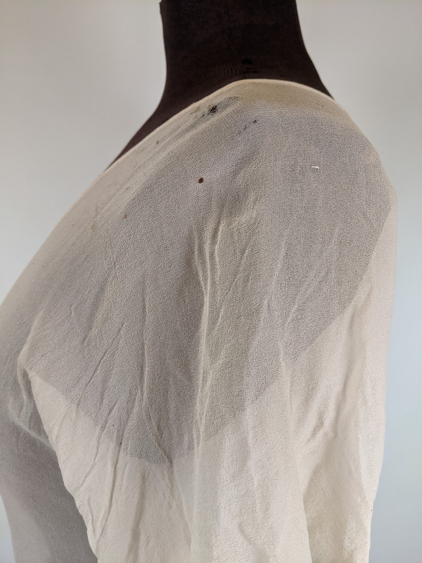 1920s Silk Chiffon Dress | Sz L